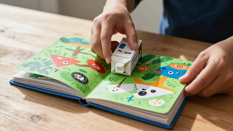 Manos ensamblan libro vibrante con luz natural
