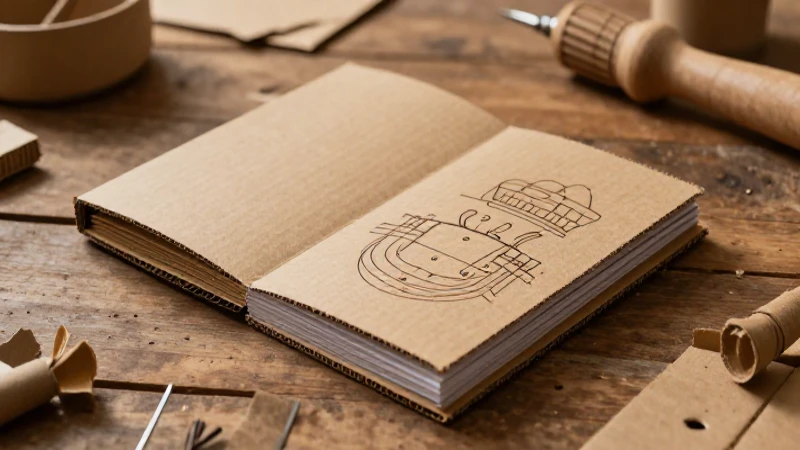 Libro cartonero hecho con materiales naturales