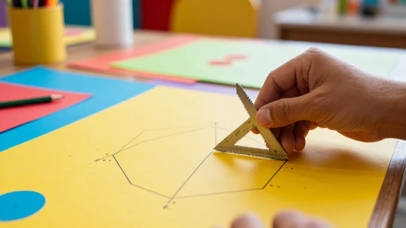 Manos construyen un pentágono perfecto