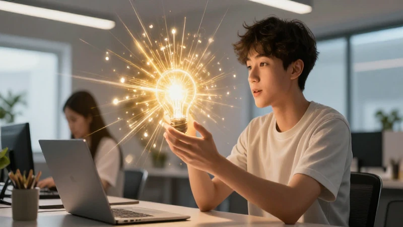 Inspiración brillante en entorno educativo moderno