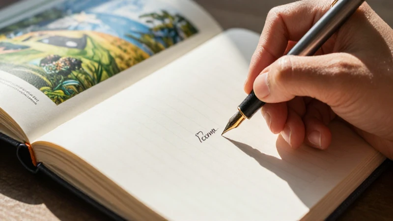 Manuscrito elegante con luz suave y detallada