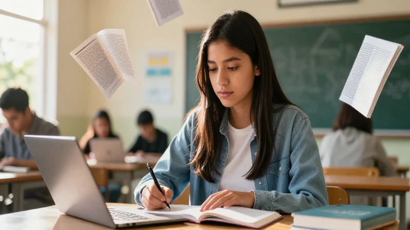 Retrato vibrante de estudiante mexicano enfocado