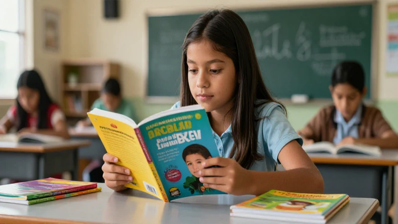 Libros de la SEP: El impacto en la formación de adolescentes 5 Adolescente mexicano leyendo libros vibrantes en aula