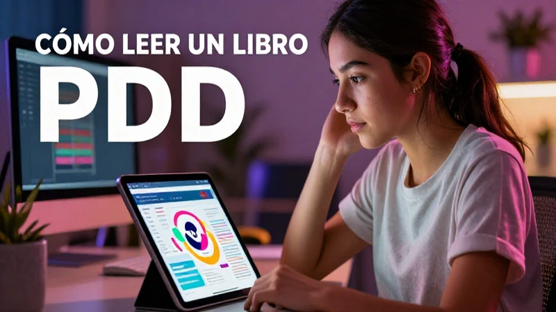 Estudiante mexicano estudia un PDF digital