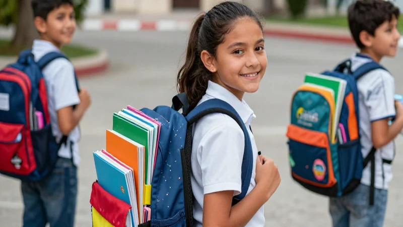 Consejos prácticos para organizar y transportar tus libros escolares fácilmente 3 Estudiante sonriente organiza y transporta sus libros