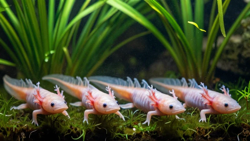 Cómo nacen los ajolotes: el Impresionante ciclo de vida 4 Crecimiento y transformación de axolotes