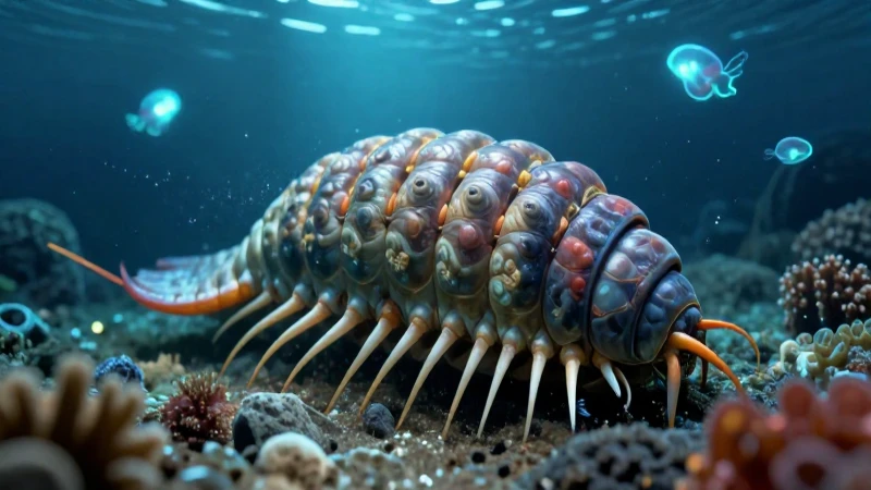 Trilobite emerge de océano primigenio bioluminiscente