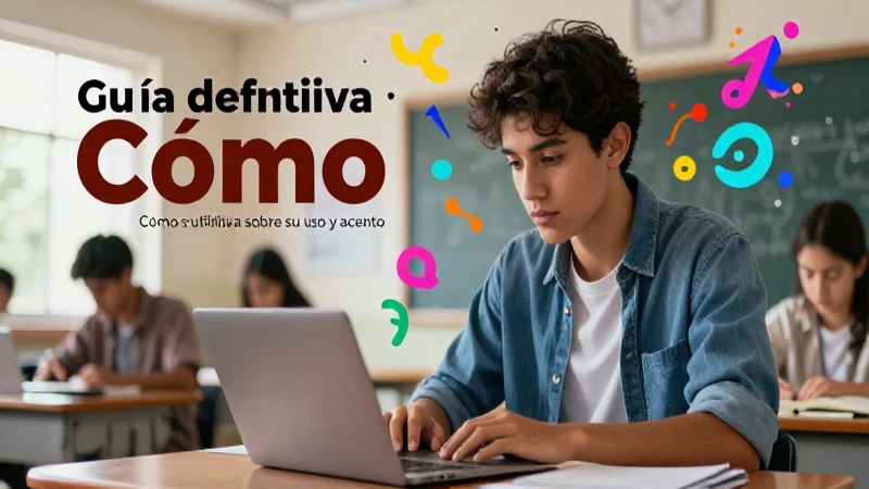 Cómo se utiliza cómo y como Guía definitiva sobre su uso y acento 4 Portada educativa sobre el uso de cómo