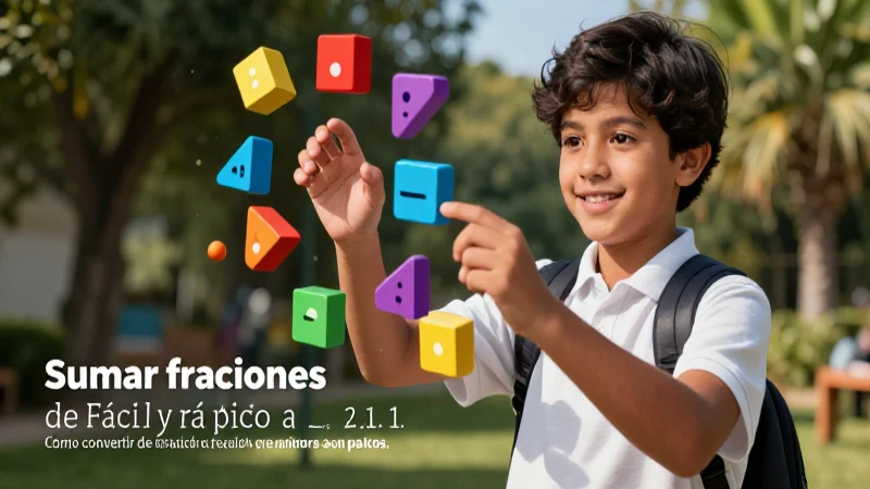Estudiante mexicano interactúa con fracciones educativas