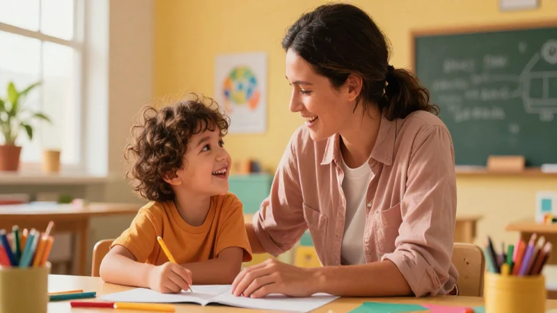 La Nueva Escuela Mexicana: Padres activos en la educación 5 Padres guiando niños en un ambiente de aprendizaje vibrante