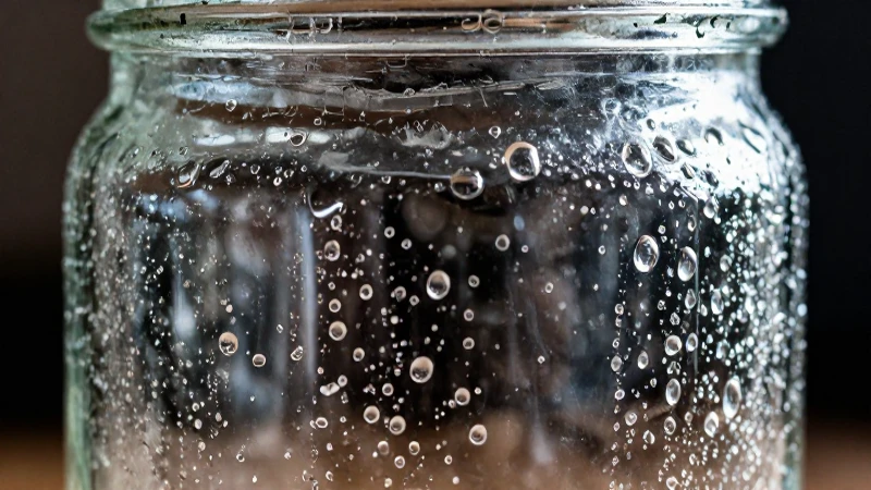 Jar con condensación explicado con diseño profesional