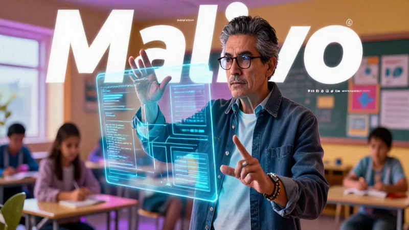 Educador mexicano interactúa con hologramas