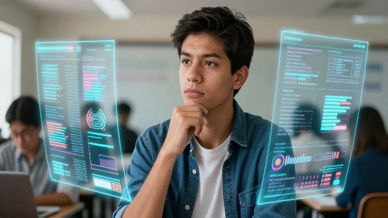 Joven reflexiona sobre conocimiento y ética