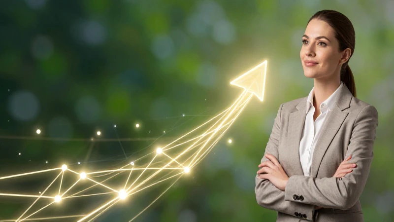 Cómo puedo alcanzar mis metas personales sin perjudicar a los demás 4 Mujer profesional ascendiendo con luminosidad y energía