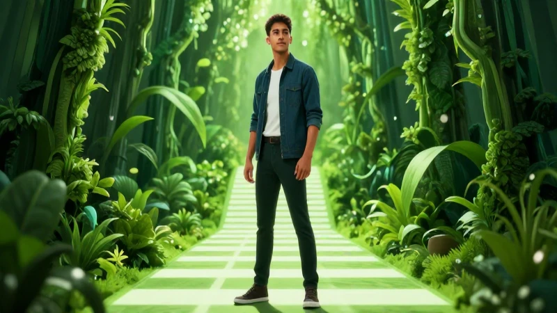 Cómo puedo alcanzar mis metas personales sin perjudicar a los demás 3 Joven seguro avanza hacia un futuro brillante
