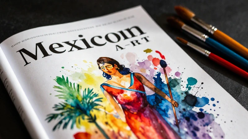 Arte mexicano moderno vibrante en formato de manual