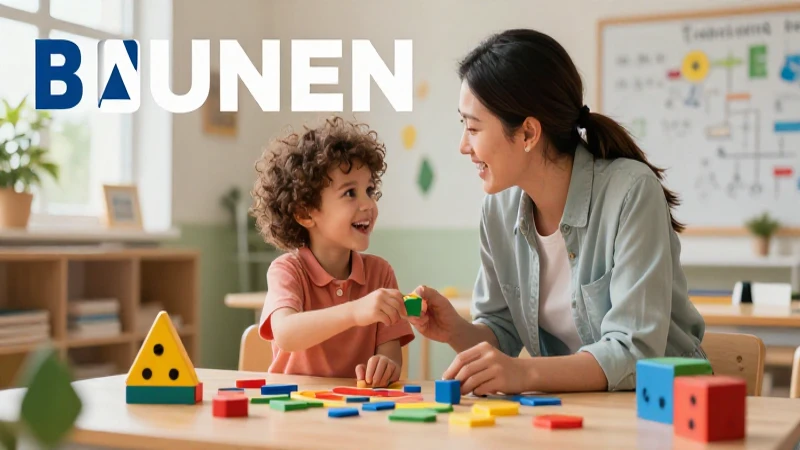 Niño alegre aprende matemáticas en entorno moderno