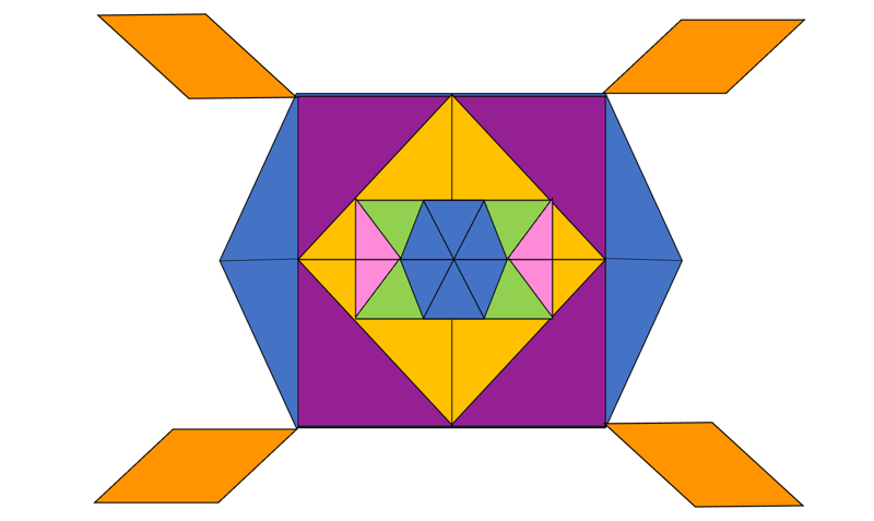 Cómo puedo dibujar hexágonos y romboides dentro de trapecios 23 como puedo dibujar hexagonos y romboides dentro de trapecios