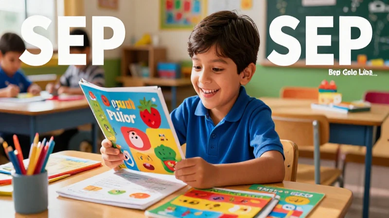 Evalúa el aprendizaje con libros de inglés SEP en preescolar 3 Niño feliz aprendiendo inglés en aula vibrante
