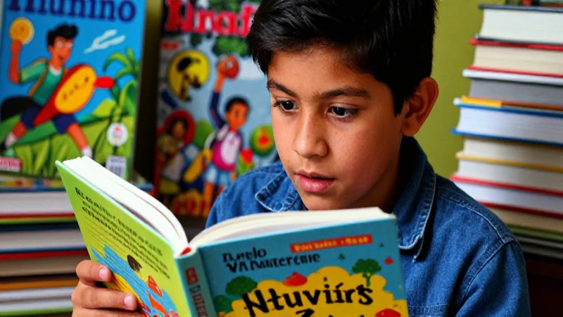 Joven mexicana inspirada lee literatura educativa