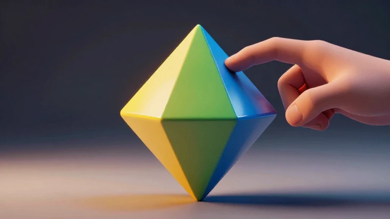Modelo geométrico educativo vibrante en foco