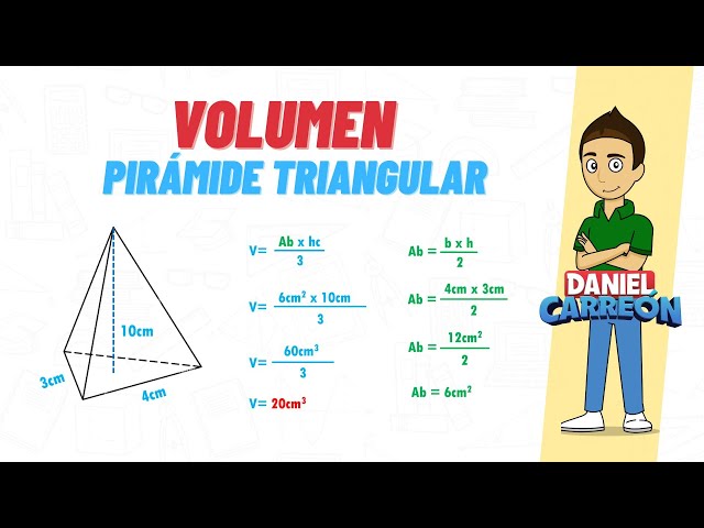 Cómo sacar el volumen de una pirámide: Fórmula y ejemplos