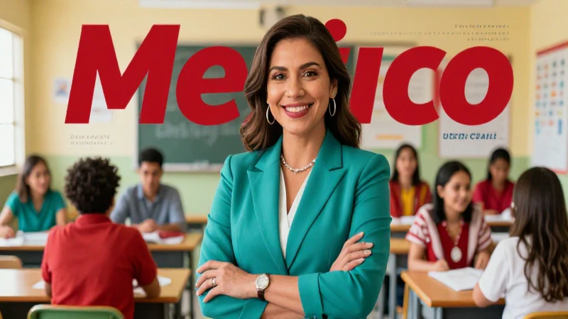 Maestra mexicana vibrante promueve el crecimiento educativo