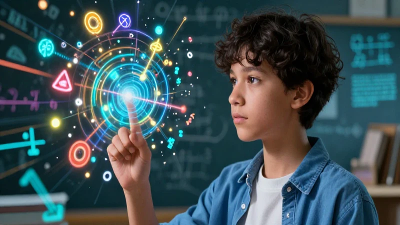 Estudiante joven aprende conceptos de media matemática
