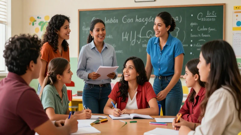 Maestros mexicanos colaboran en un aula vibrante