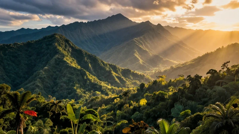 Explora las regiones naturales y sus características 3 Paisaje mexicano vibrante y detallado al atardecer