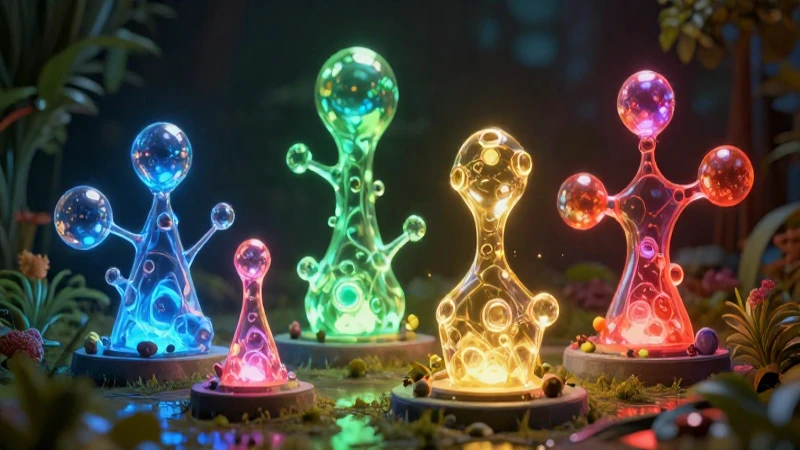 Estructuras químicas dinámicas y brillantes