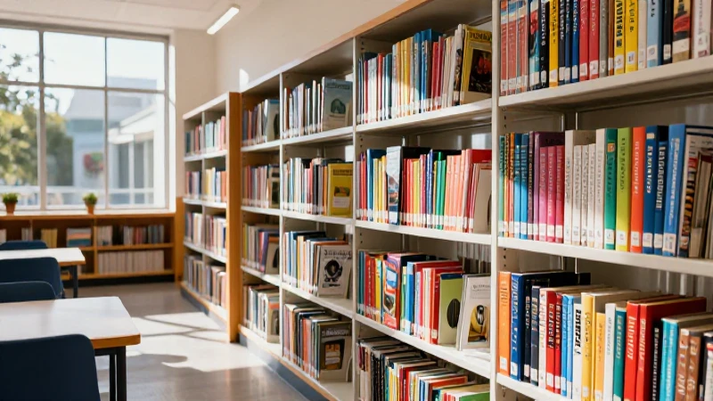 Librería escolar mexicana moderna y luminosa