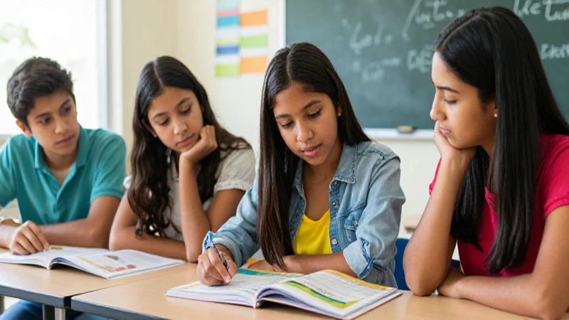 Estudiantes mexicanos aprendiendo en una sala vibrante