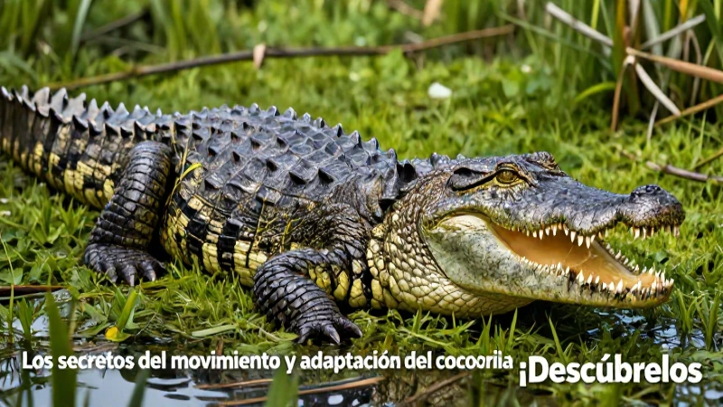 Crocodilo detallado surge de un vibrante pantano
