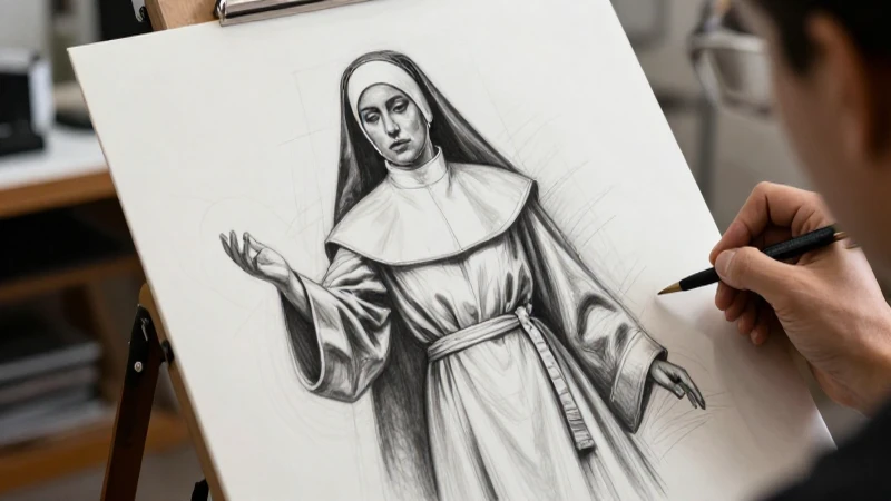 Es una guía detallada para dibujar a la monja blanca
