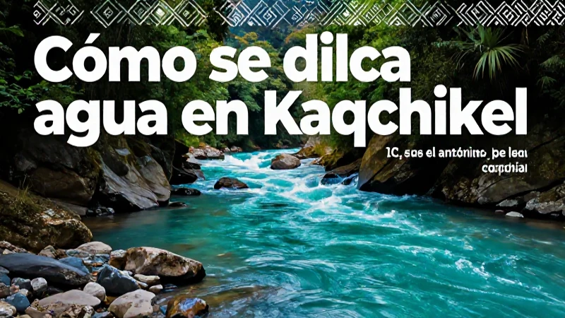 Agua en Kaqchikel es kuch