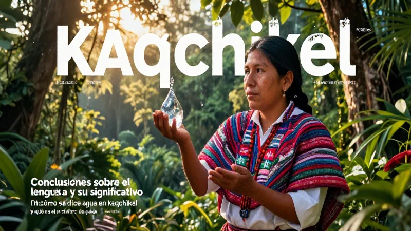Vocabulario Kaqchikel: agua y antónimos