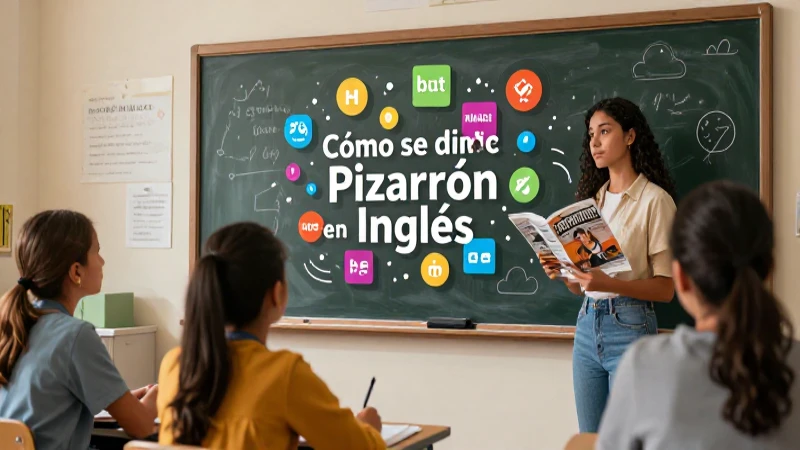 Aprende la traducción de pizarrón al inglés