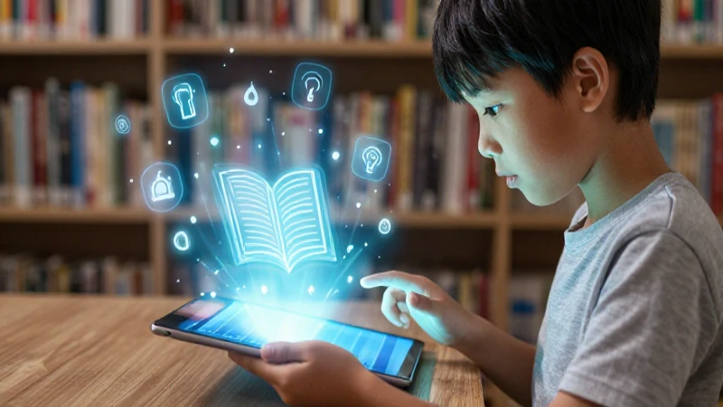 Ilustración educativa de aprendizaje digital vibrante
