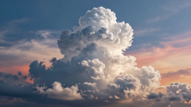 Ilustración científica de nubes dinámicas y detalladas