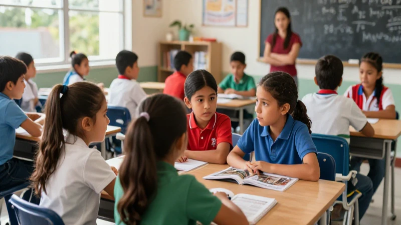 Aprendizaje vibrante de niños mexicanos diversos