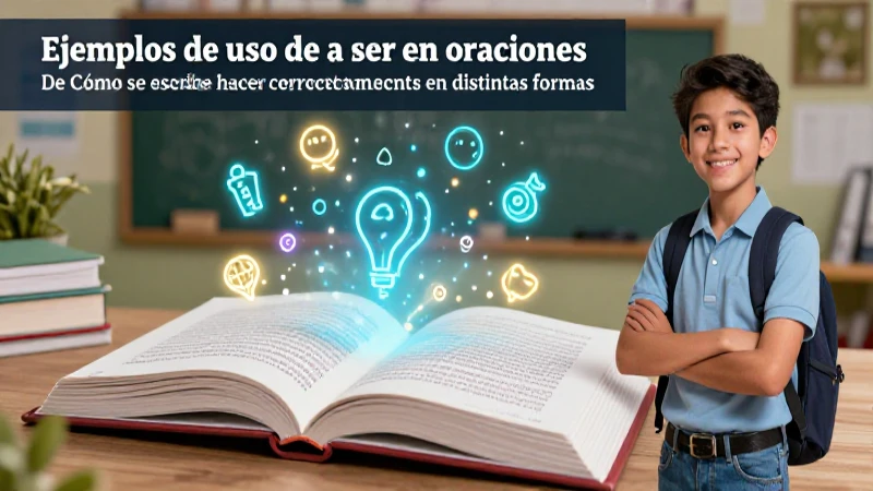 Ilustración educativa profesional sobre gramática española