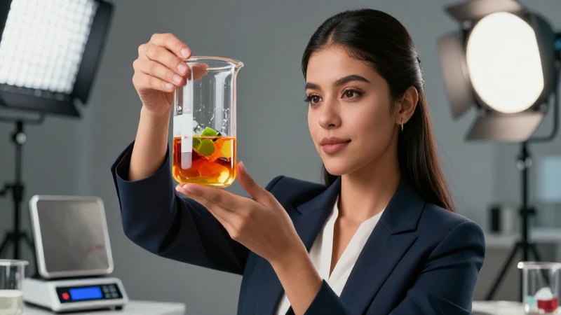 Profesional mexicana realizando experimentación científica