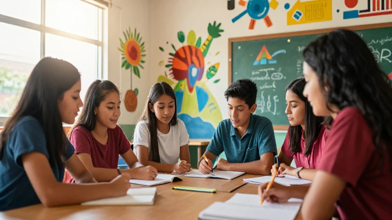 Mejoras en educación: Impacto de la reforma educativa en México 4 Aula vibrante con estudiantes mexicanos colaborando