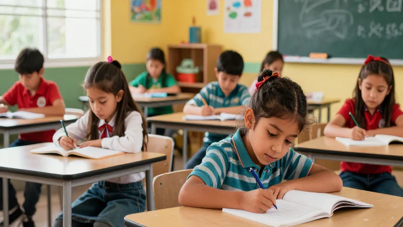 Mejoras en educación: Impacto de la reforma educativa en México 3 Niños mexicanos aprenden en un aula vibrante