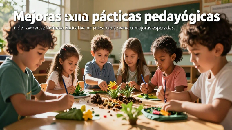 Reforma educativa mejora el aprendizaje en preescolar