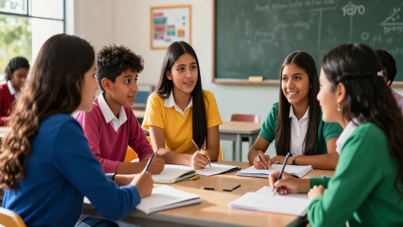 Garantizando calidad educativa: Nueva Escuela Mexicana y Reforma 3 Estudiantes mexicanos colaboran en una clase vibrante