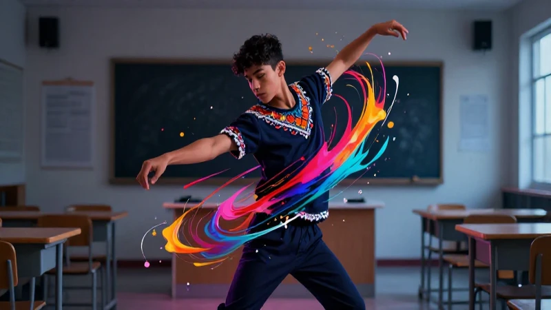 La Nueva Escuela Mexicana: Desarrollo creativo y expresión en la educación artística y danza 4 Estudiante mexicano bailando en un estilo moderno