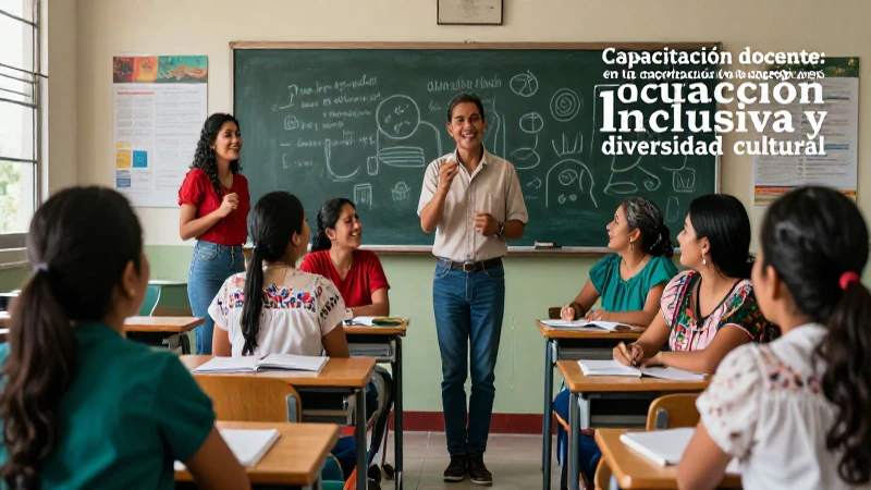 Capacitación docente: educación inclusiva y diversidad cultural 3 Educadores diversos, capacitación y diversidad cultural