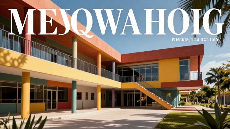 Estrategias efectivas y avances en infraestructuras escolares en México 5 Arquitectura mexicana vibrante en luz cinematográfica